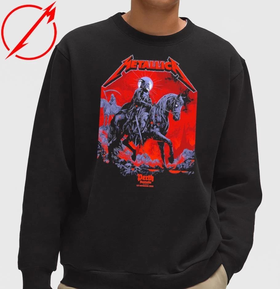 Metallica M72 Perth 2025 November 1, 2025 Optus Stadium, Australia The Skeleton Knight T-Shirt