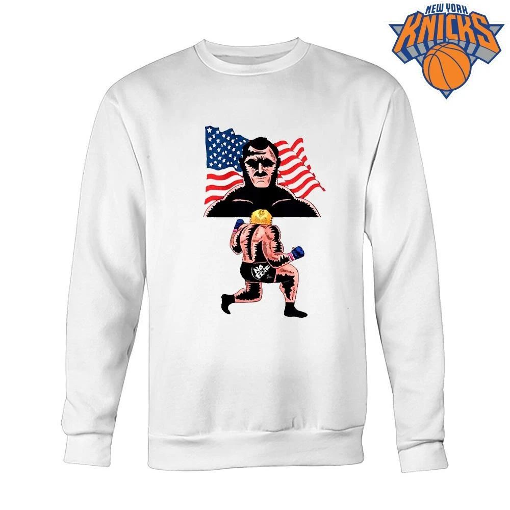 Vintage No Fear American Flag Bodybuilding Wrestling Retro Graphic Art Shirt