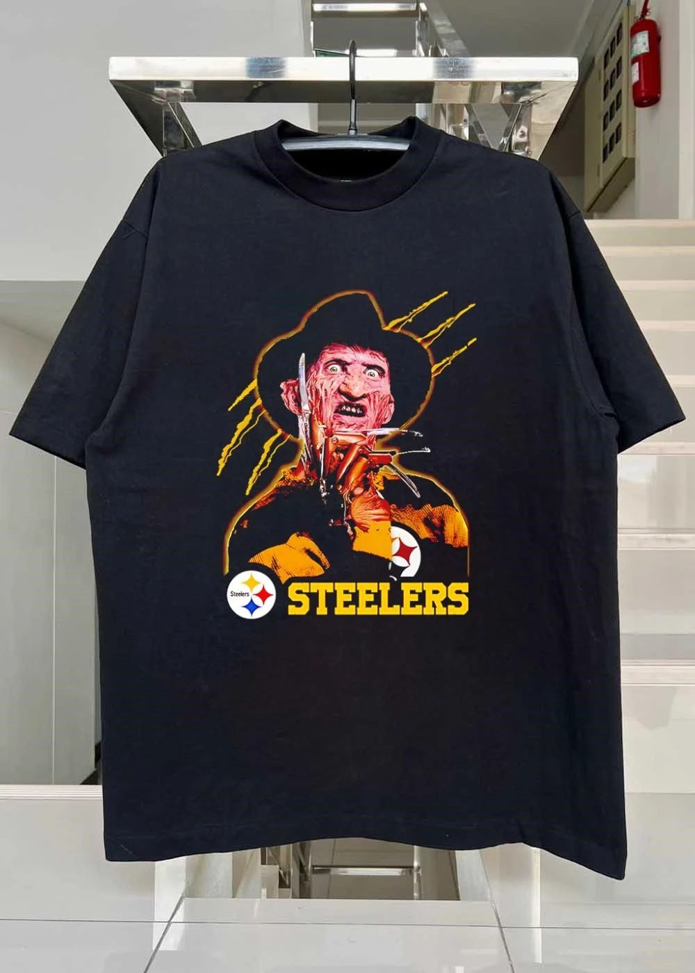 Steelers Fan Apparel Freddy Krueger Claw Slash Steelers shirt