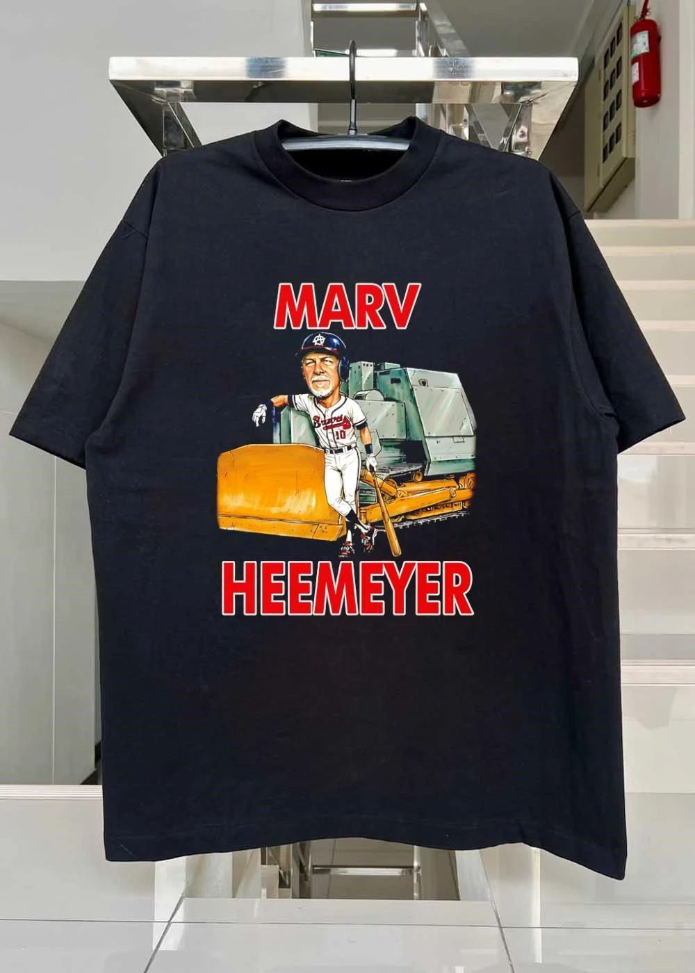 Marv Heemeyer Braves Baseball Player With Bulldozer T-Shirt
