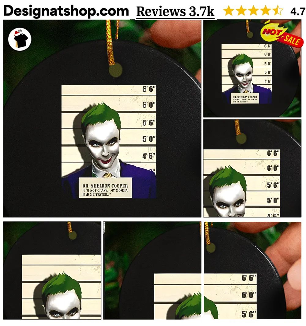 Dr Sheldon Cooper Joker Mugshot Shirt
