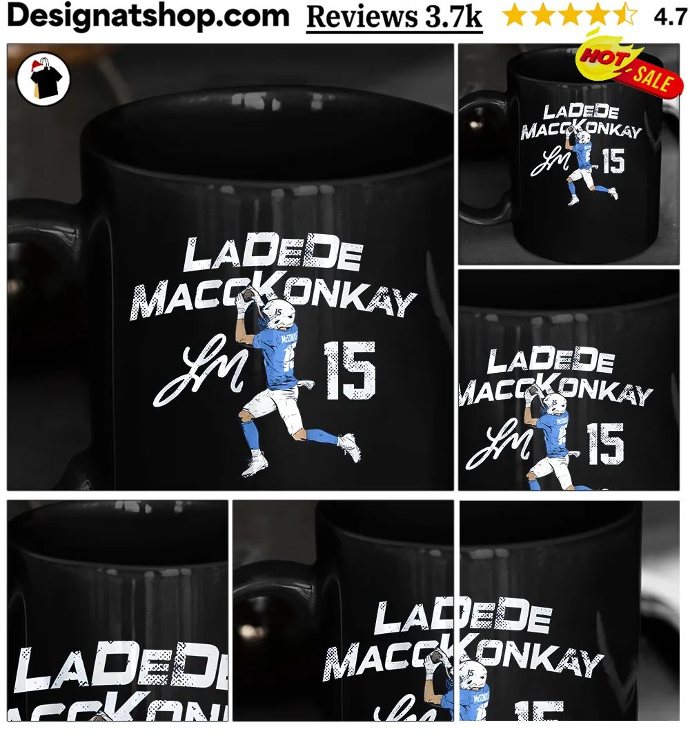 Ladd McConkey 15 LaDeDe MaccKonkay signature Los Angeles football shirt