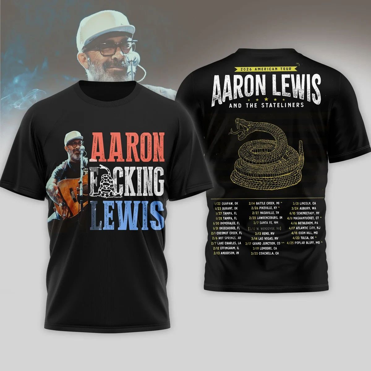 Aaron Fcking Lewis Tour Shirt – 2026 American Tour Concert