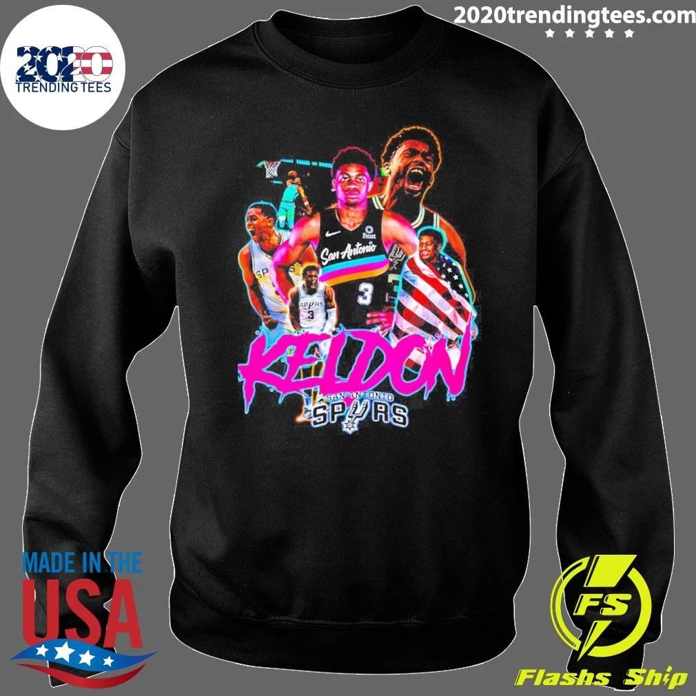 San Antonio Spurs Keldon Johnson Player Collage Shirt