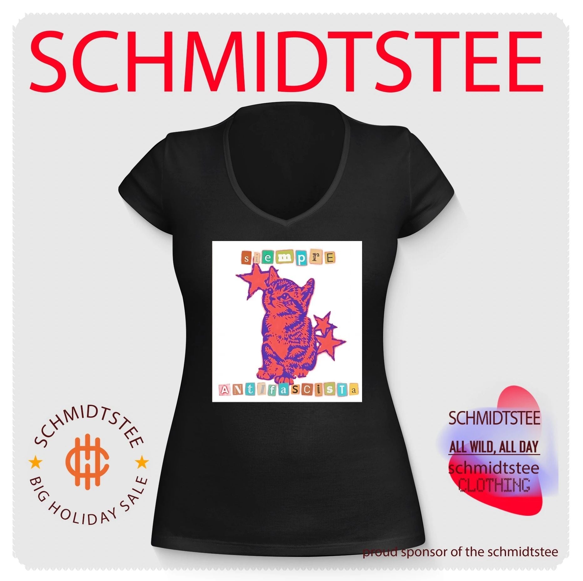 Siempre antifascista pop art style shirt
