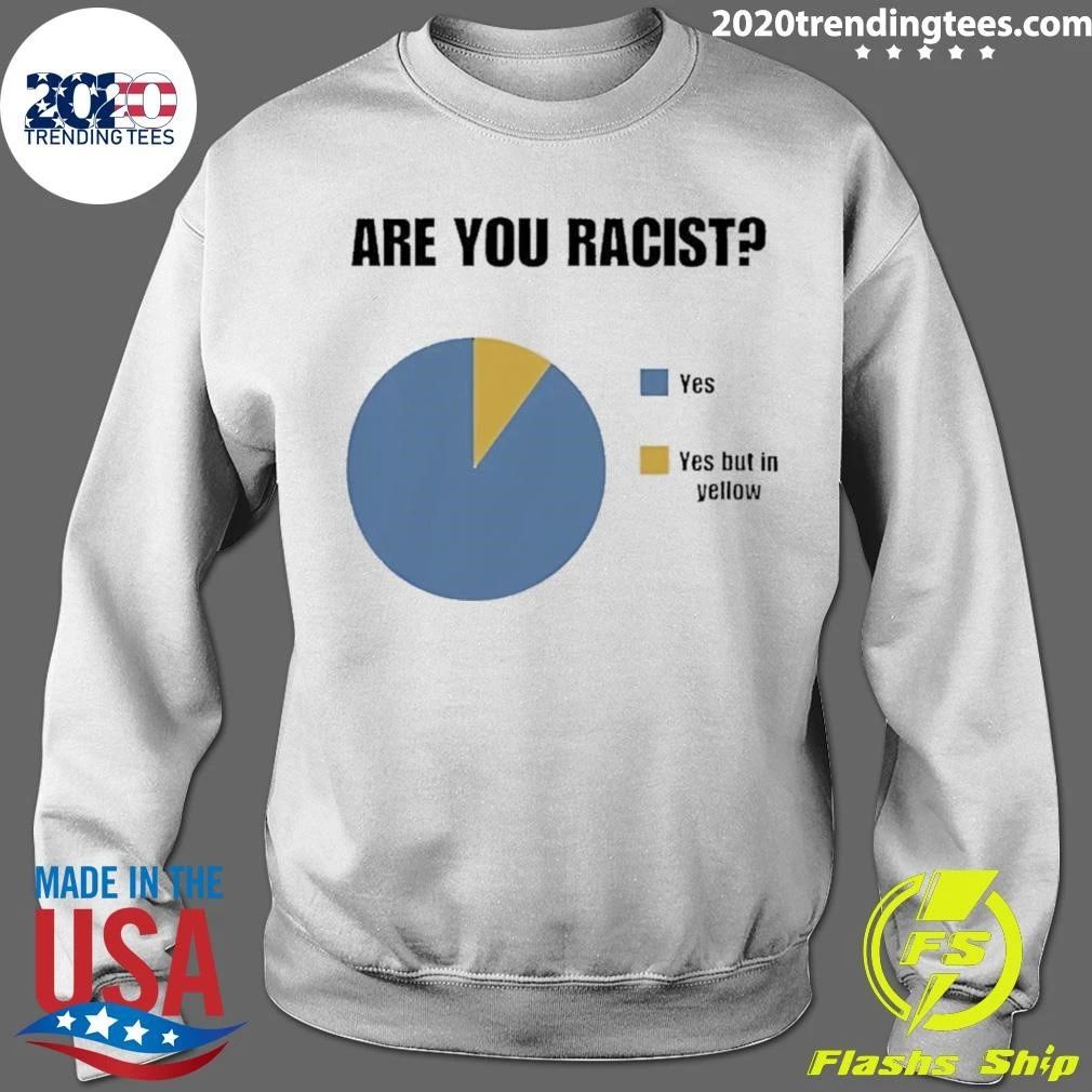 Are You Racist Yes Yes Put In Yellow Pie Chart Graphic Shirt