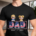 Retro Style America Dad Grandpa 3D Effect - Personalized T Shirt