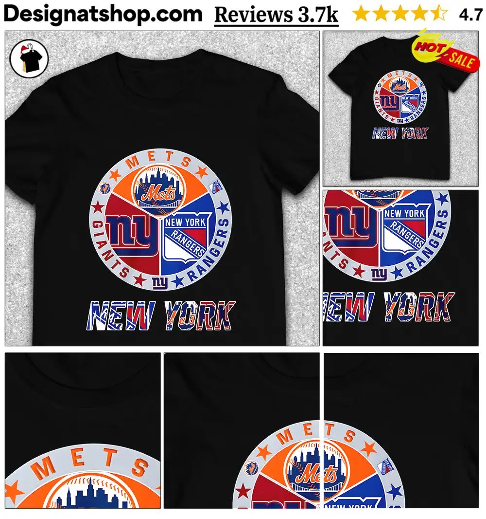 Mets Giants Rangers New York sports team shirt