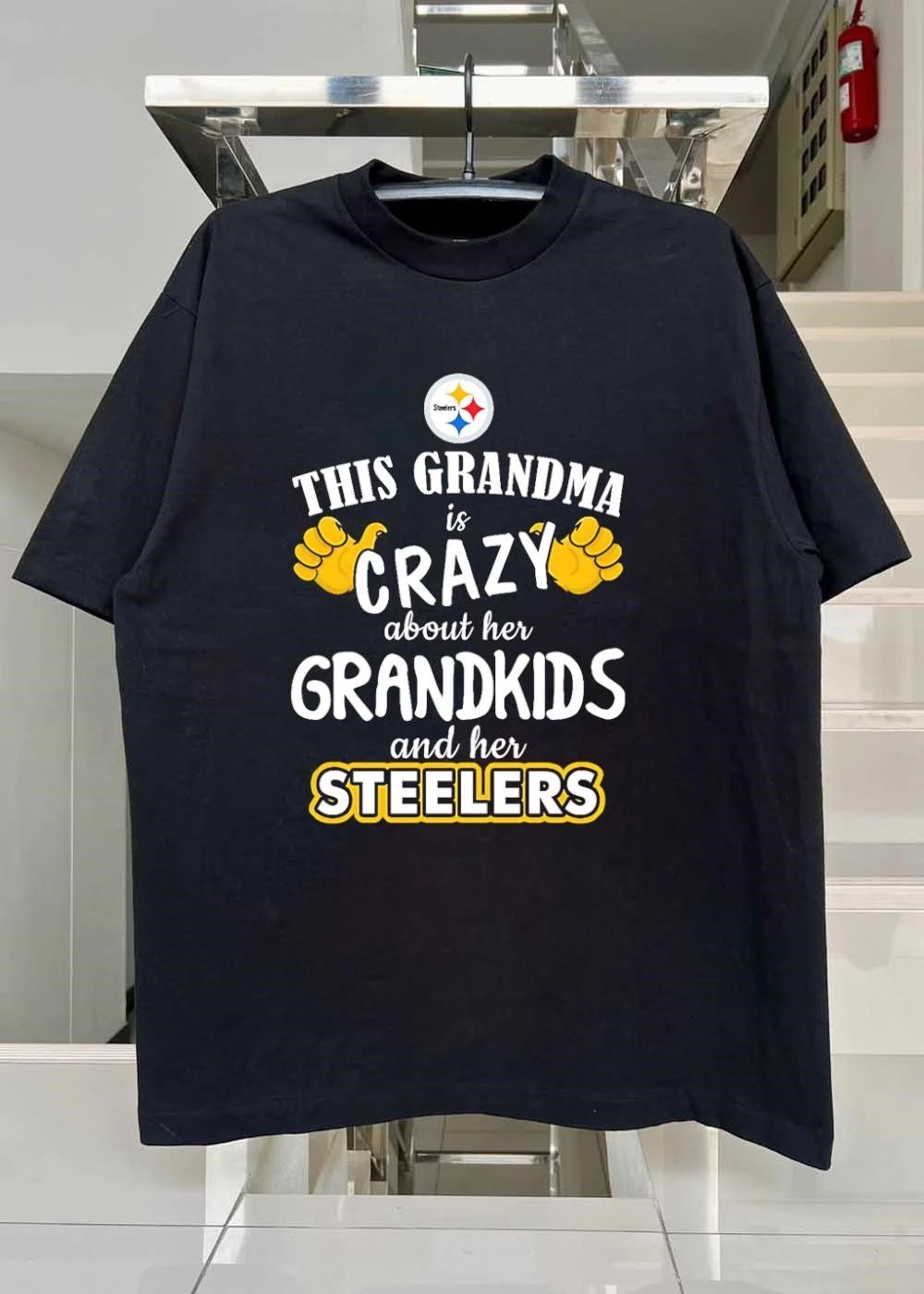 This Grandma Is Crazy About Her Grandkids and Her Steelers shirt