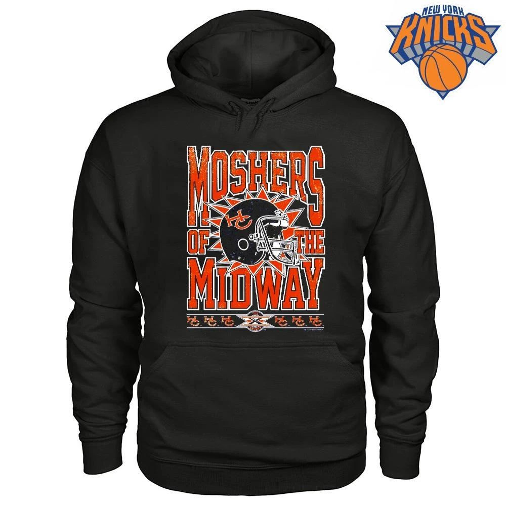 Moshers Of The Midway Hardcore Chicago Football Helmet Shirt