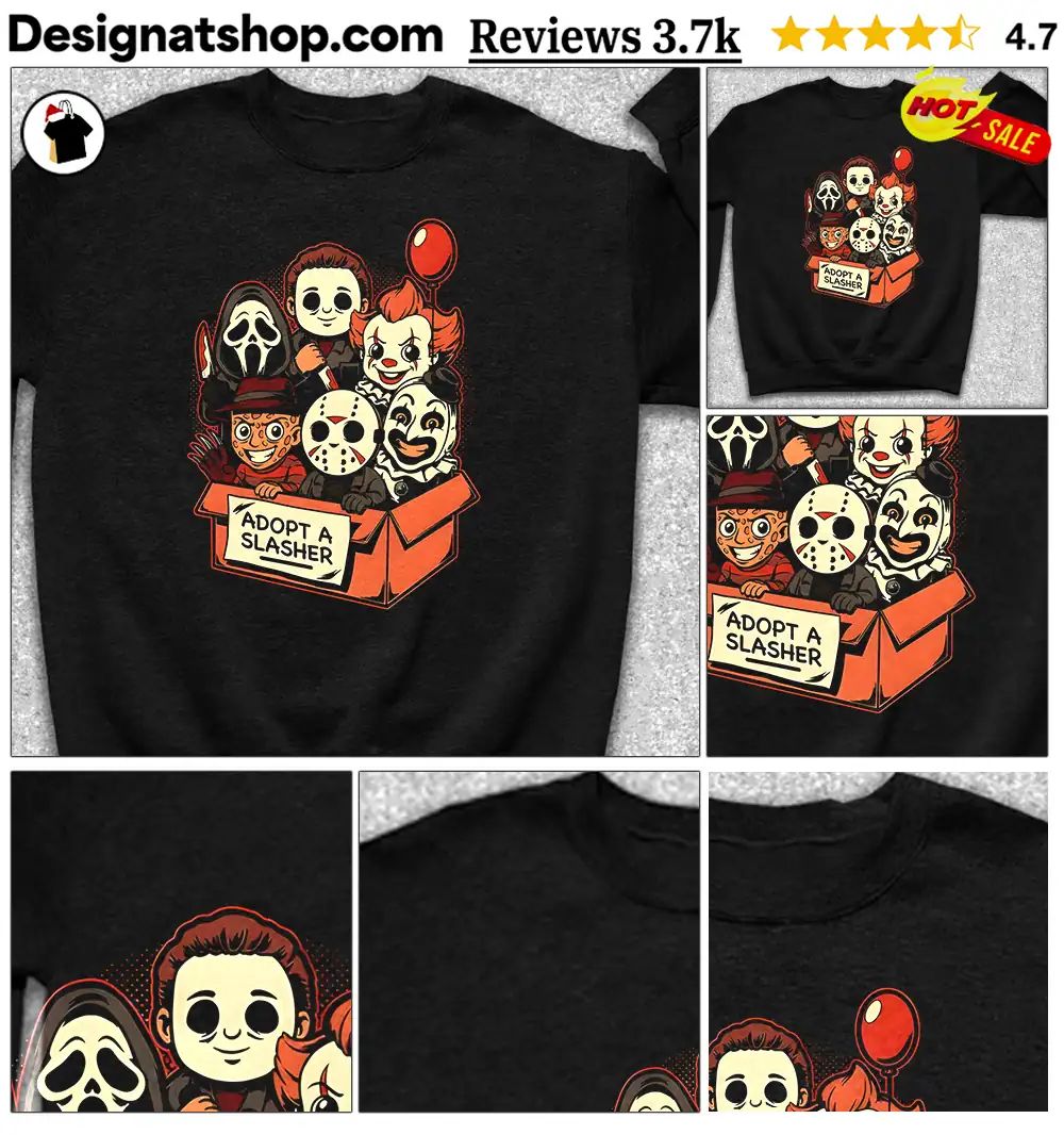 Adopt A Slasher Horror Characters Halloween shirt