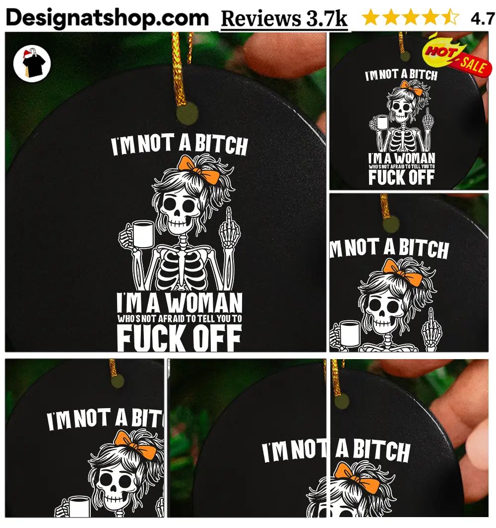 Skeleton Girl Coffee Cup Middle Finger I’m Not A Bitch I’m A Woman Who’s Not Shirt