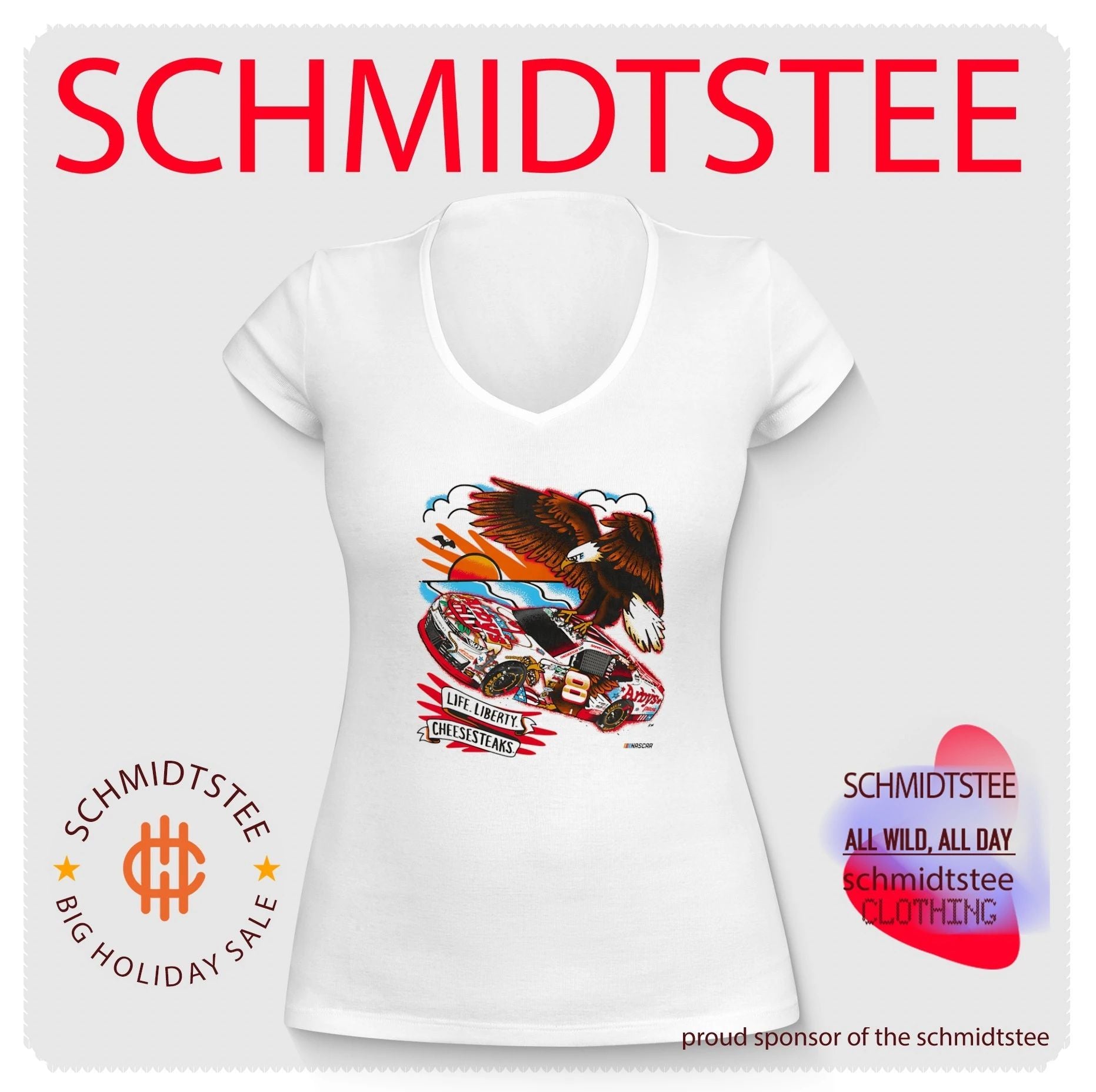 Sammy Smith Arby’s NASCAR Life Liberty Cheesesteaks shirt