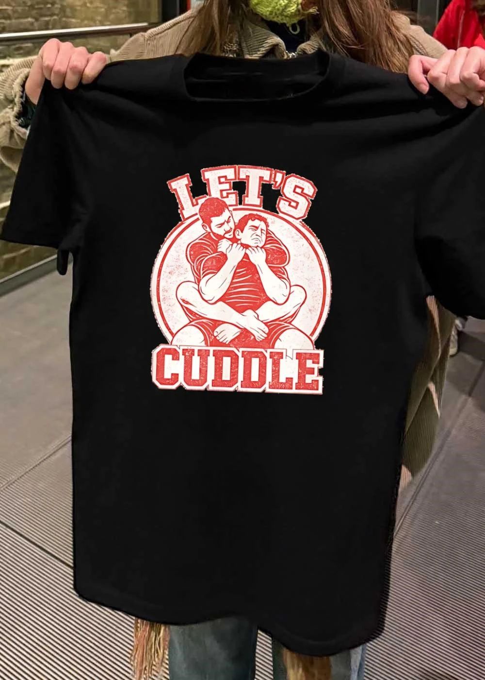Vintage Style Brazilian Jiu Jitsu Grappling Let’s Cuddle BJJ T-Shirt