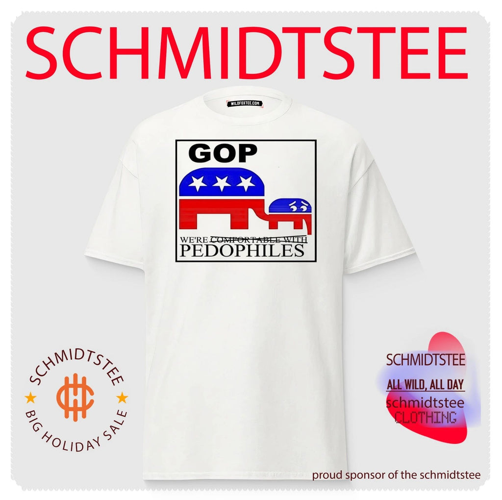 We’re not comfortable with pedophiles GOP Republican Party logo shirt