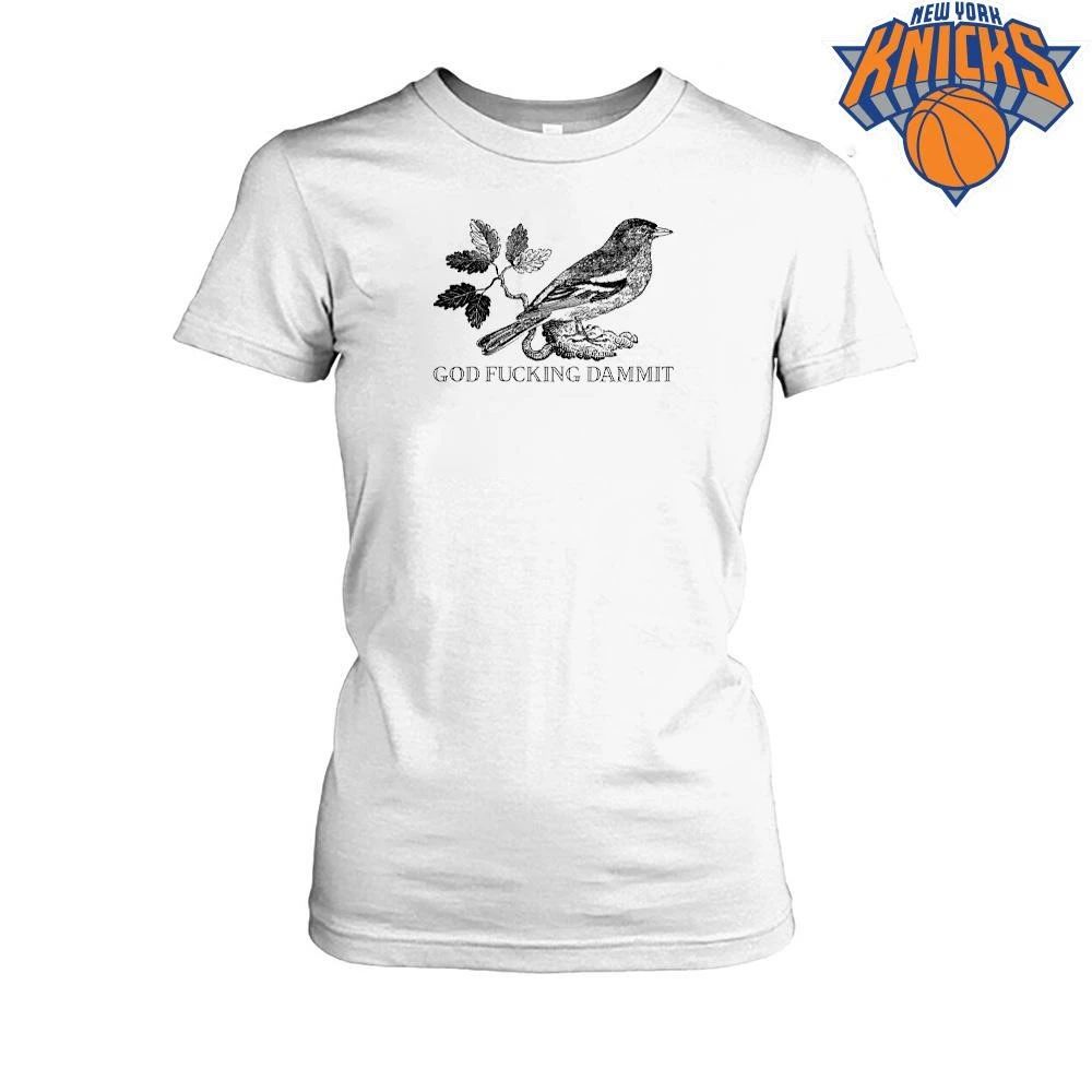 God Fucking Dammit Effin Birds Funny Sarcastic Retro Bird Illustration Shirt