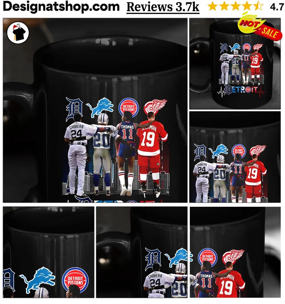 Detroit Tigers Lions Pistons Red Wings Cabrera Sanders Thomas Yzerman Detroit Shirt