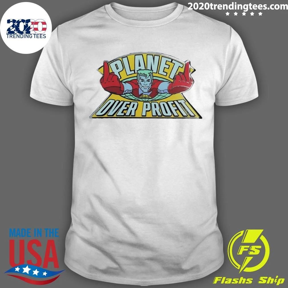Captain Planet Enamel Pin Planet Over Profit Shirt