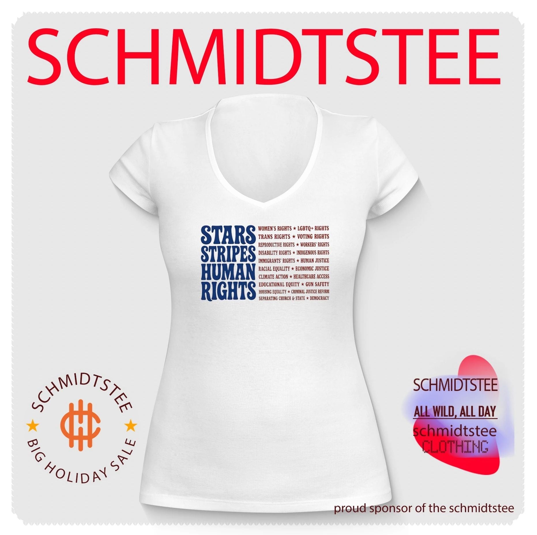 Stars stripes human rights shirt
