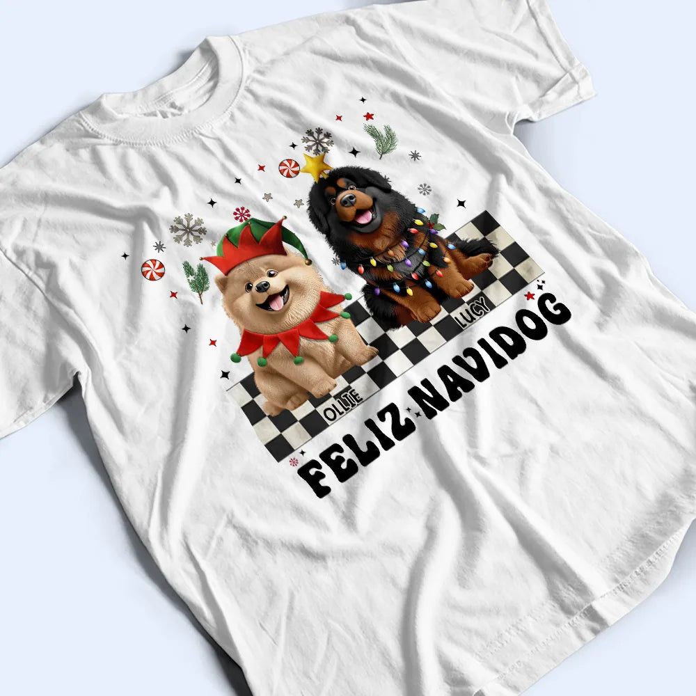 Merry Woofmas Retro - Personalized T Shirt
