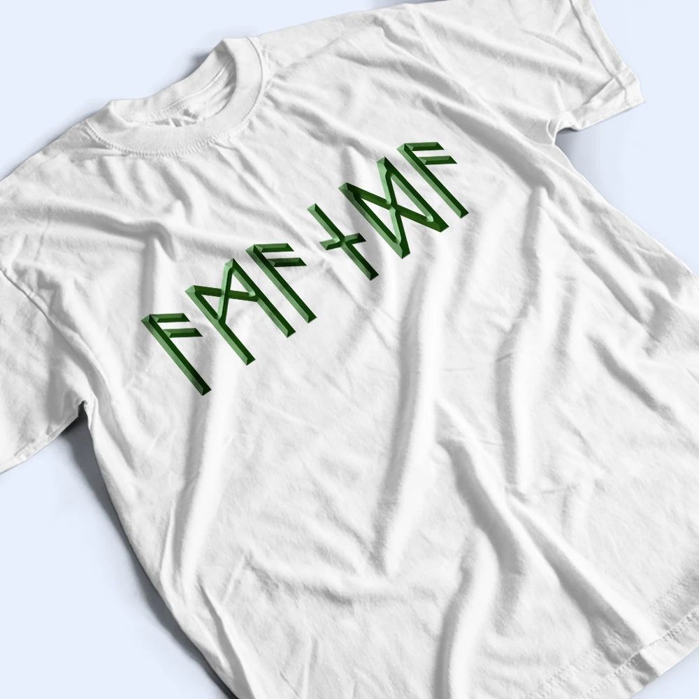 Custom Name In Viking Runes Warrior Camping Hiking - Personalized T Shirt