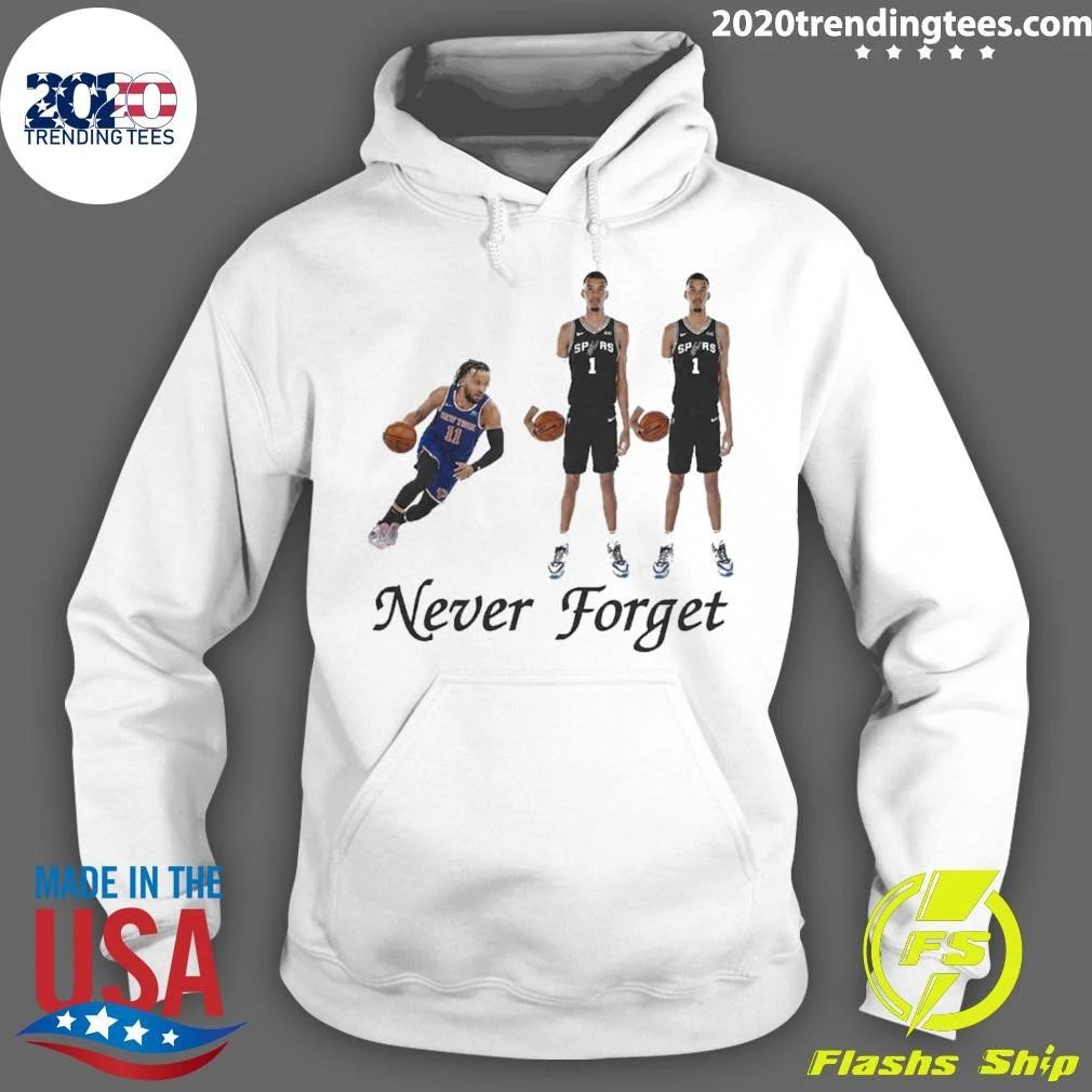 Jalen Brunson And Victor Wembanyama Never Forget 2026 Tee Shirt