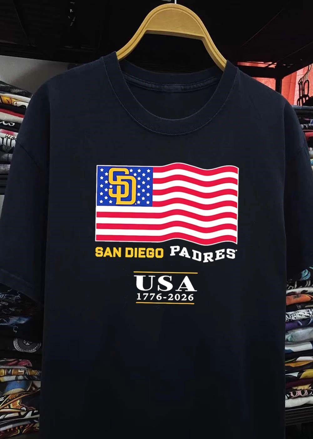 San Diego Padres Shirt USA 1776 2026 Patriotic Baseball T-Shirt