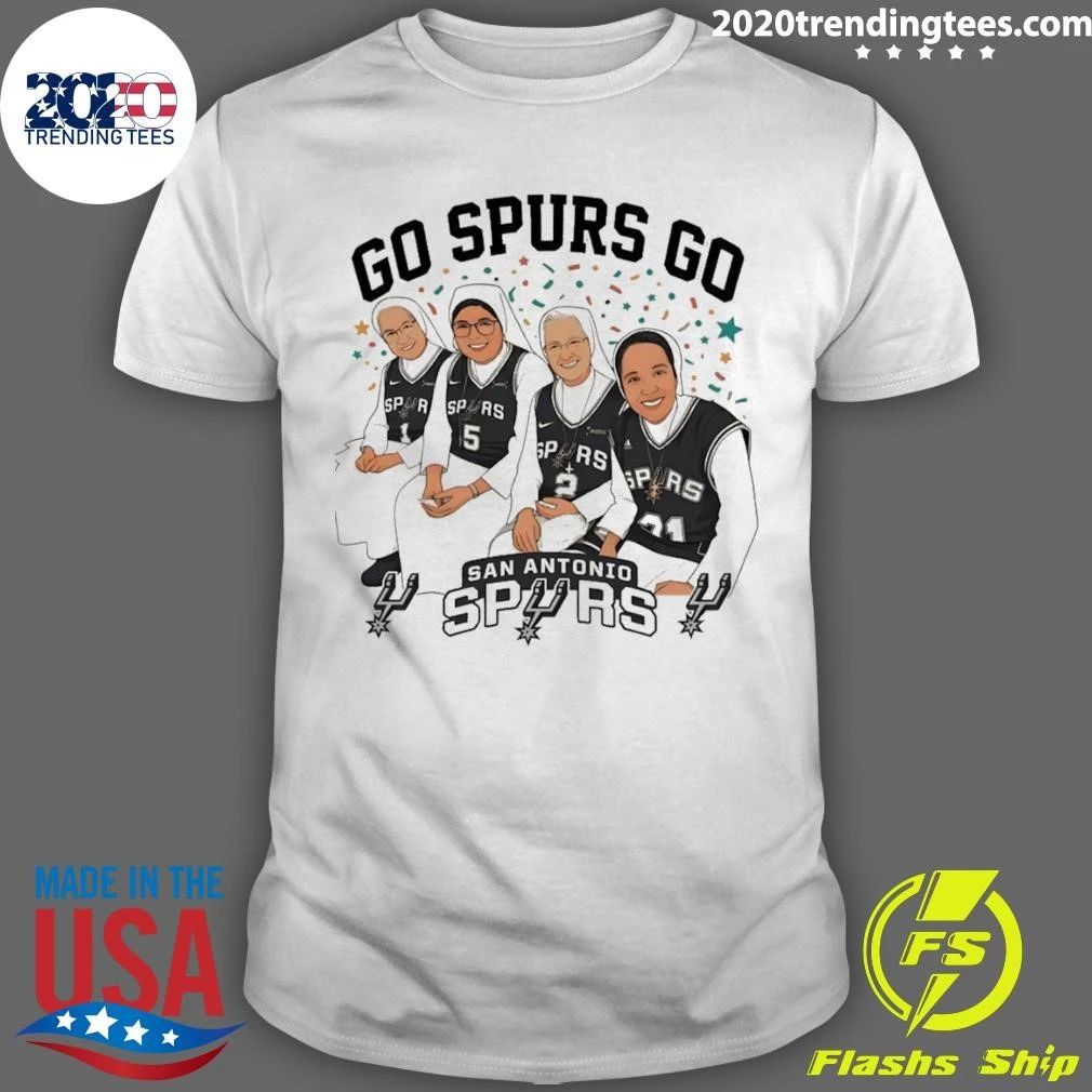 Nuns Cartoon Go Spurs Go San Antonio Spurs Basketball Nba 2026 Shirt
