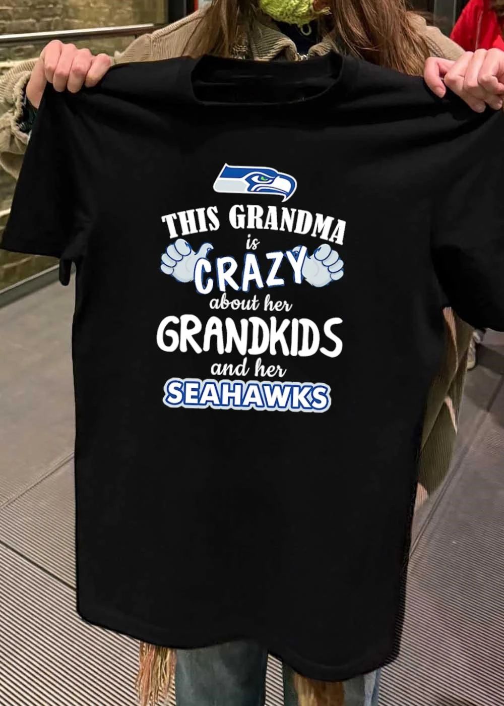 Grandma Gift Ideas Crazy about Grandkids and her Seahawks shirt