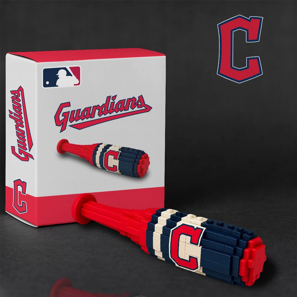 Cleveland Guardians Baseball Bat Building Block Set