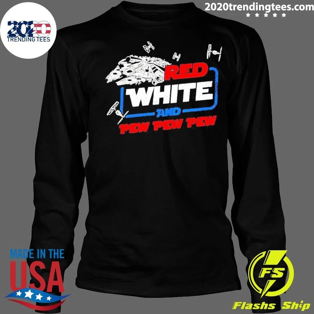 Star Red White and Pew Pew 4th of July Shirt