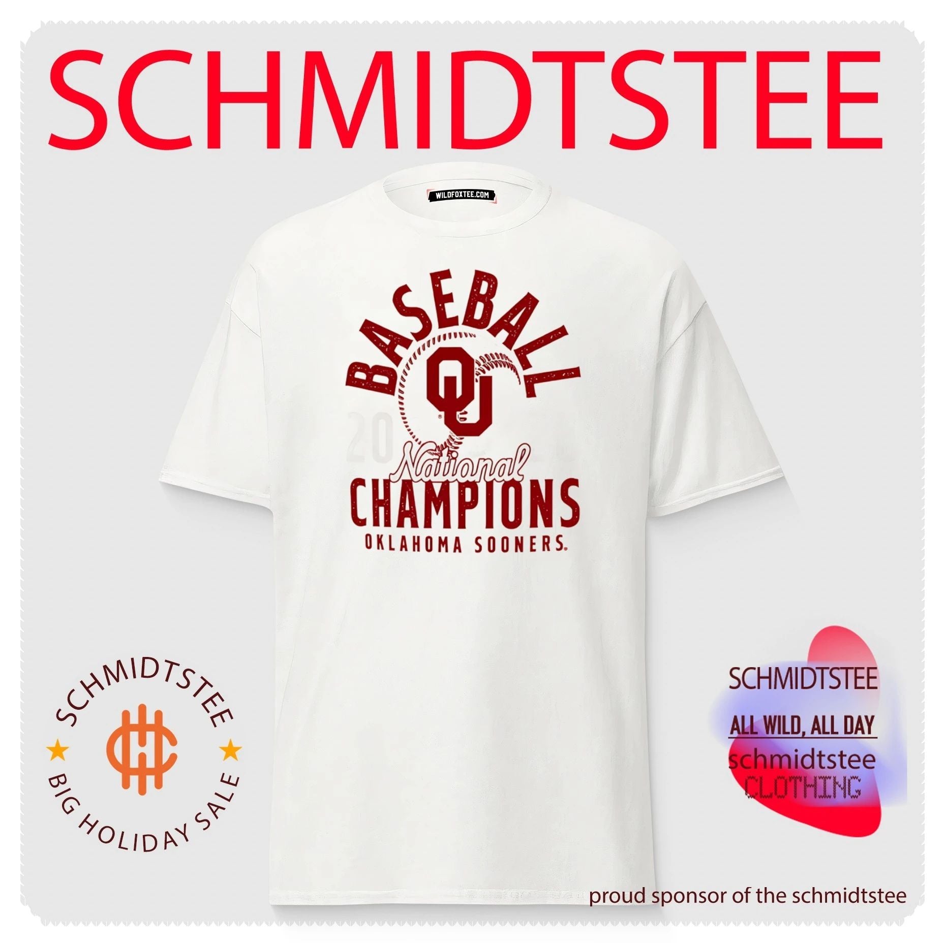 Oklahoma Sooners 2026 NCAA Baseball Men’s College World Series Champions Mascot Overlay shirt