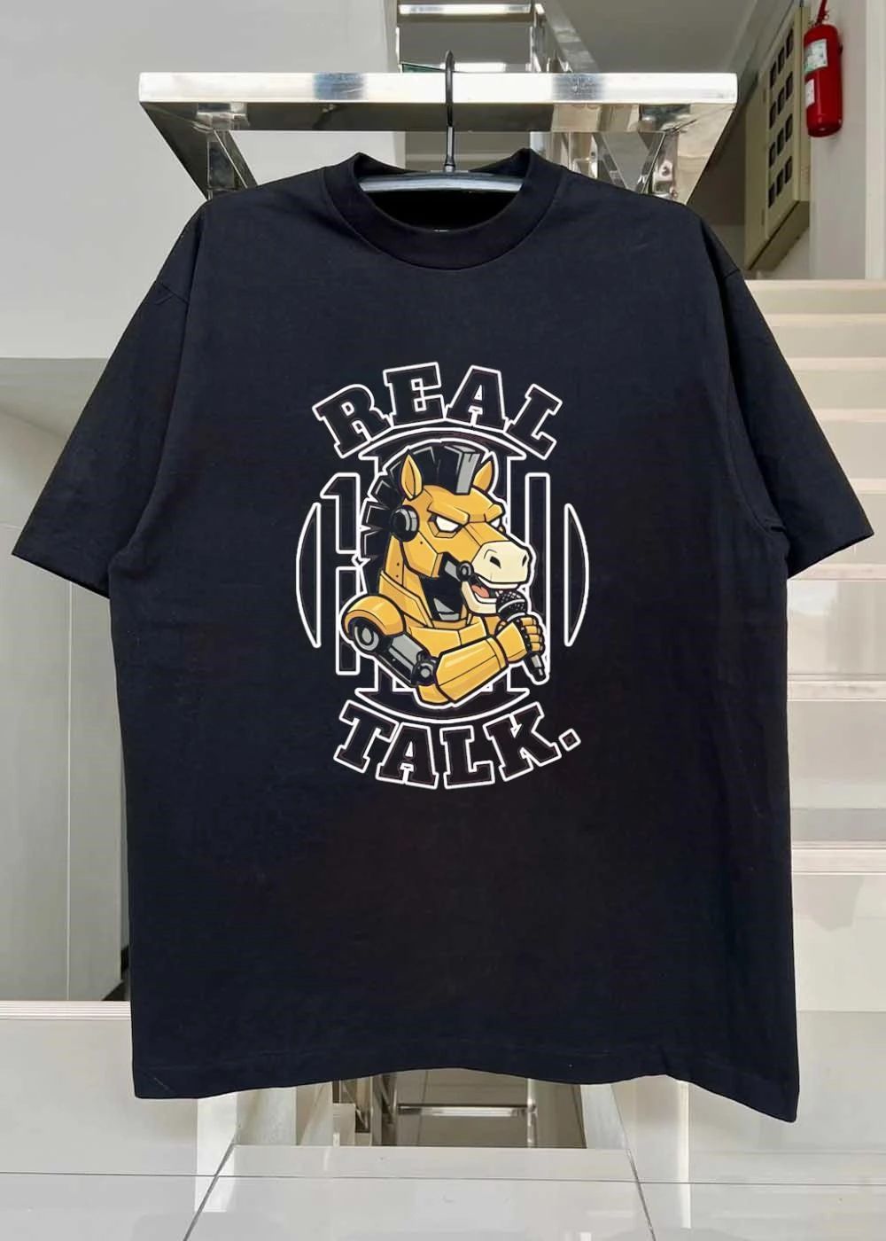 Real Talk Robot Horse Performing Rap T-Shirt