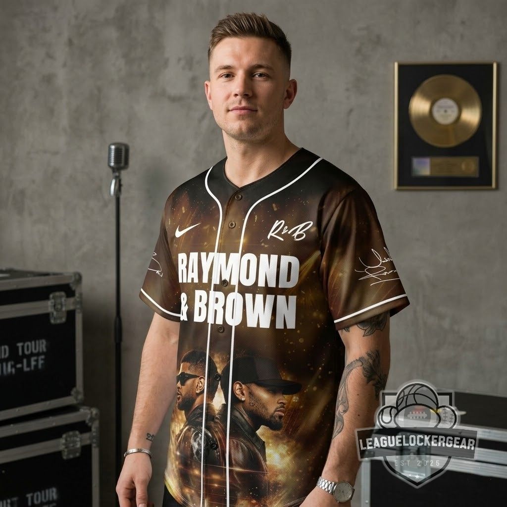 Usher and Chris Brown The R&B Tour Raymond & Brown Baseball Jersey