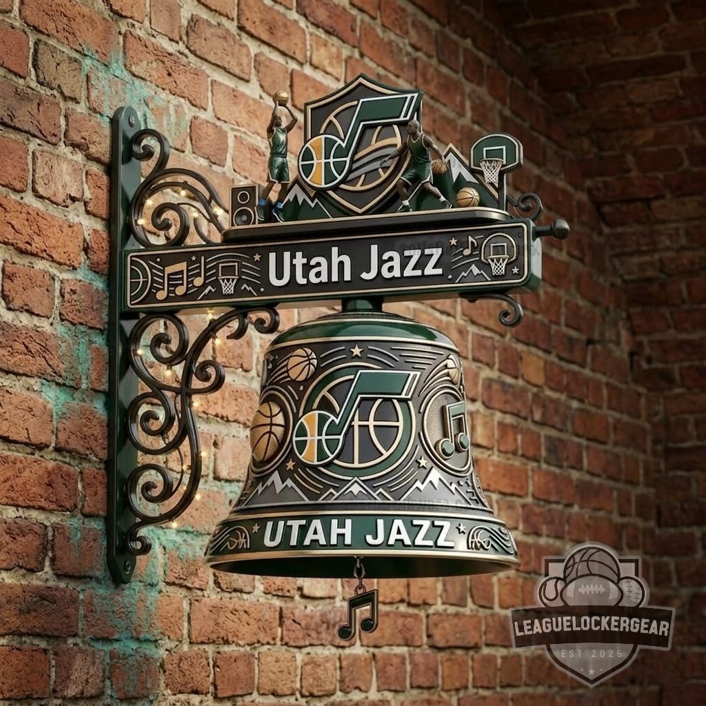 Utah Jazz Vintage Style Hanging Bell