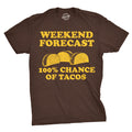 Weekend Forecast 100% Chance of Tacos Men's T Shirt