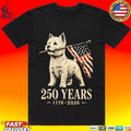 Westie Dog 250 Years 1776 2026 American Flag Patriotic T-shirt