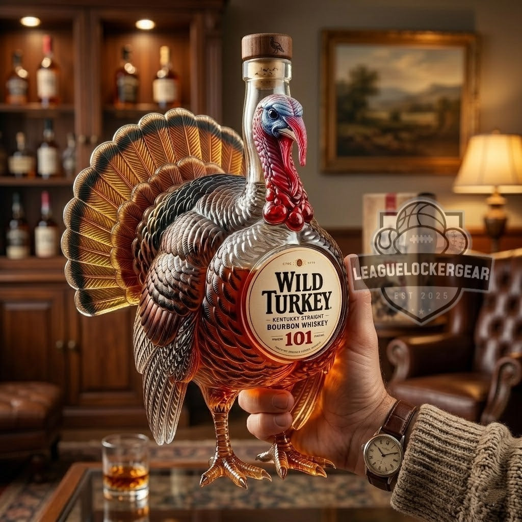 Wild Turkey 101 3D Sculpted Turkey Whiskey Bottle