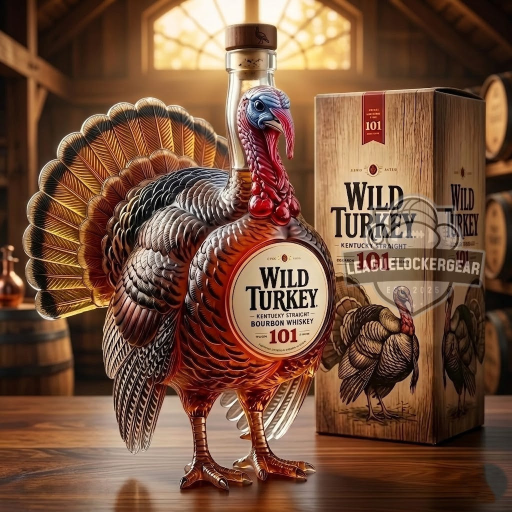 Wild Turkey 101 3D Sculpted Turkey Whiskey Bottle