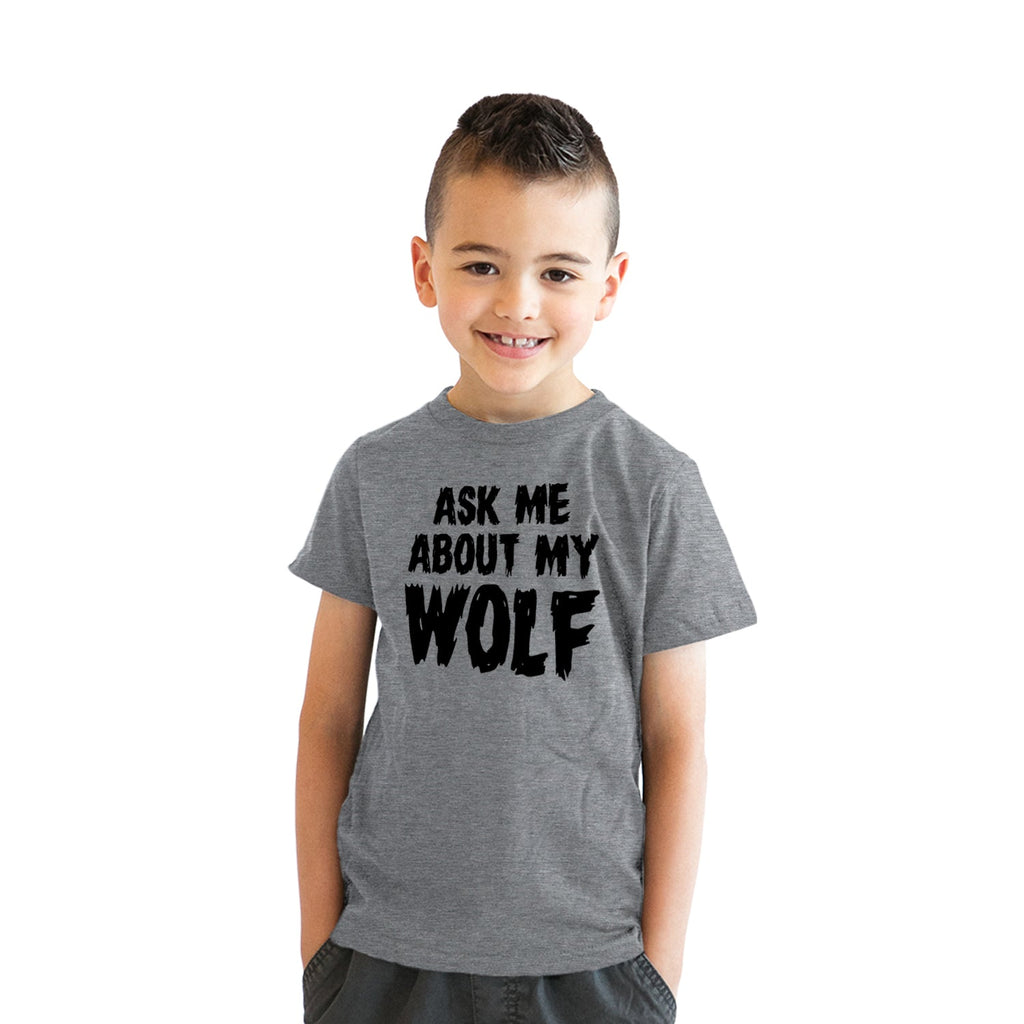Ask Me About My Werewolf Flip Youth T Shirt