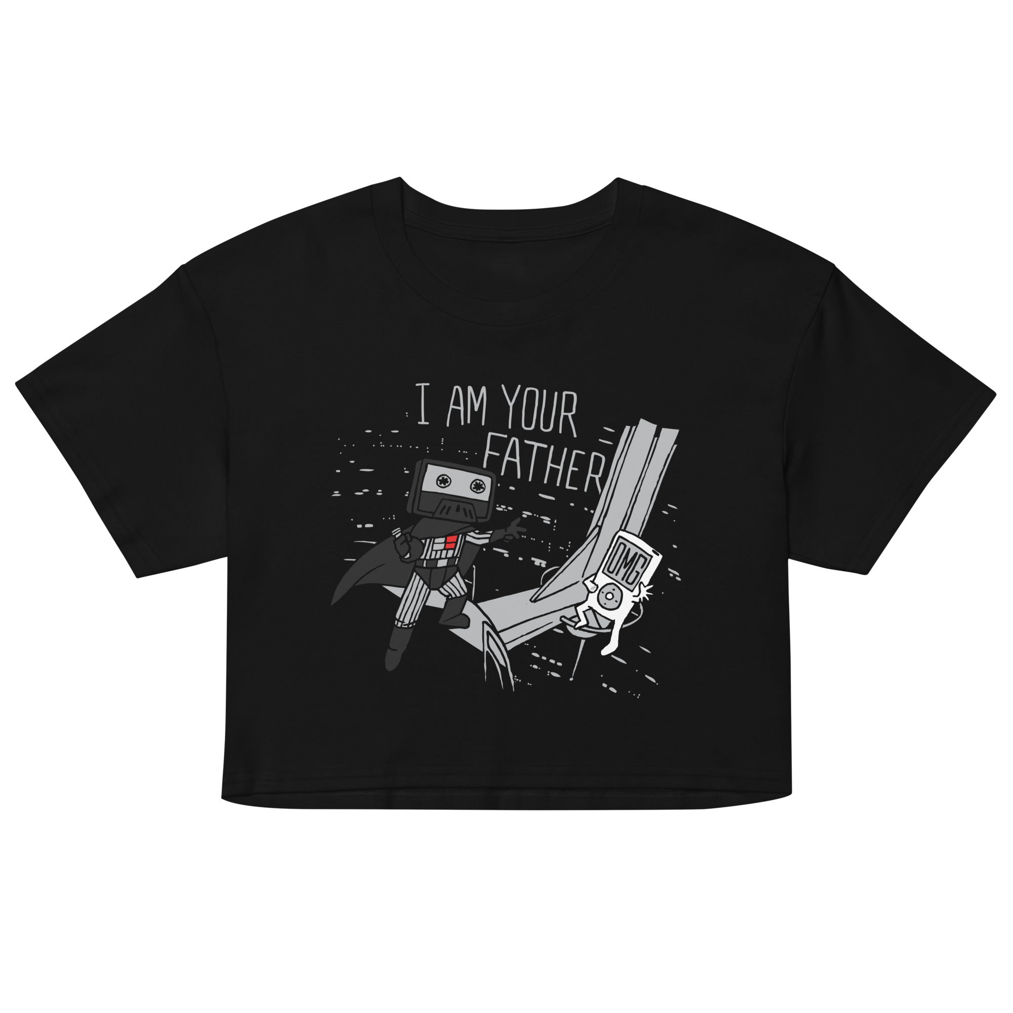 I Am Your Father Cassette Women's Crop Tee