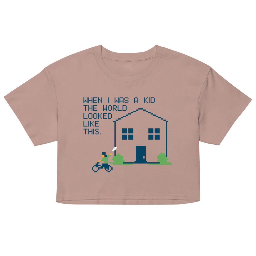 When I Was A Kid The World Women's Crop Tee