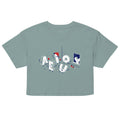 Vowel Party Time Women's Crop Tee