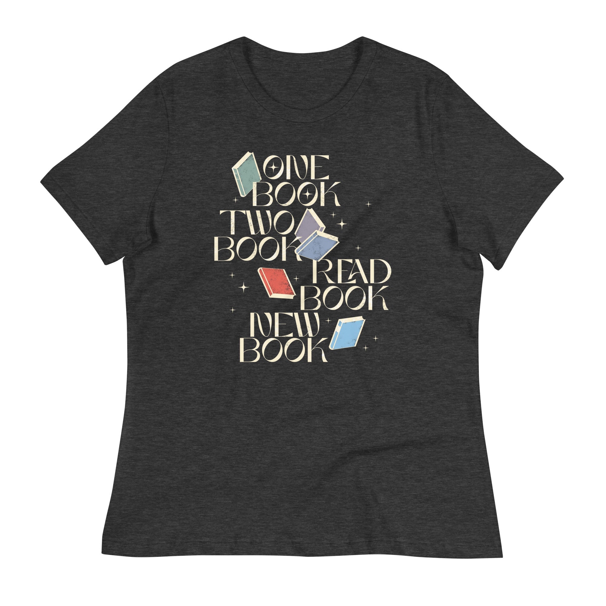 One Book Two Book Read Book New Book Women's Signature Tee