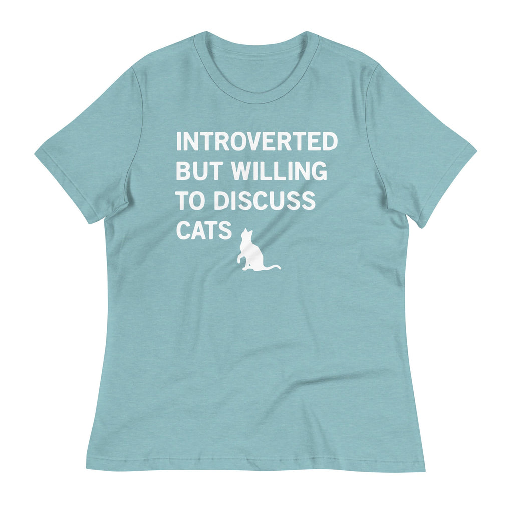 Introverted But Willing To Discuss Cats Women's Signature Tee