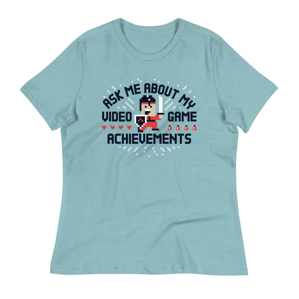 Ask Me About My Video Game Achievements Women's Signature Tee
