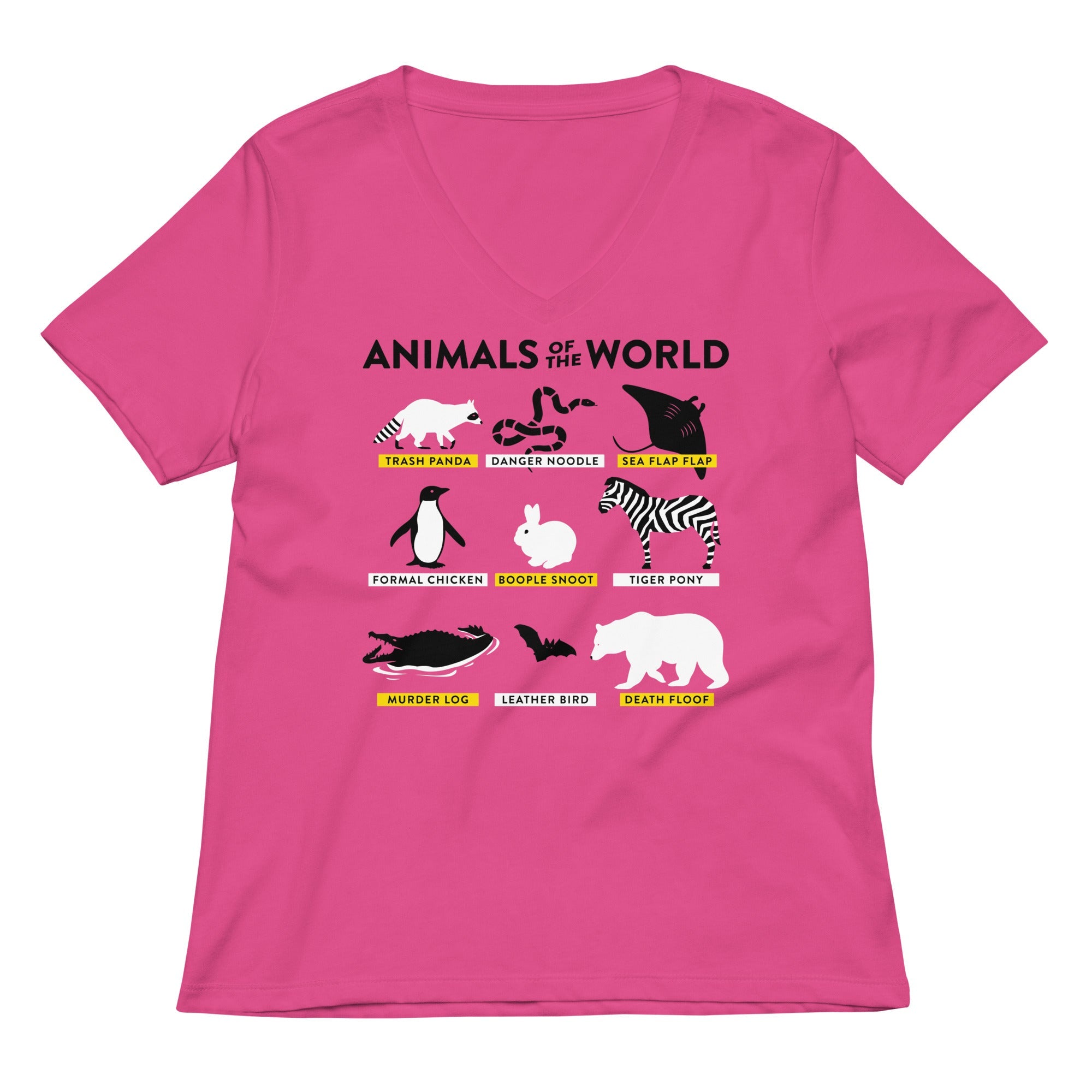 Animals Of The World Women's V-Neck Tee