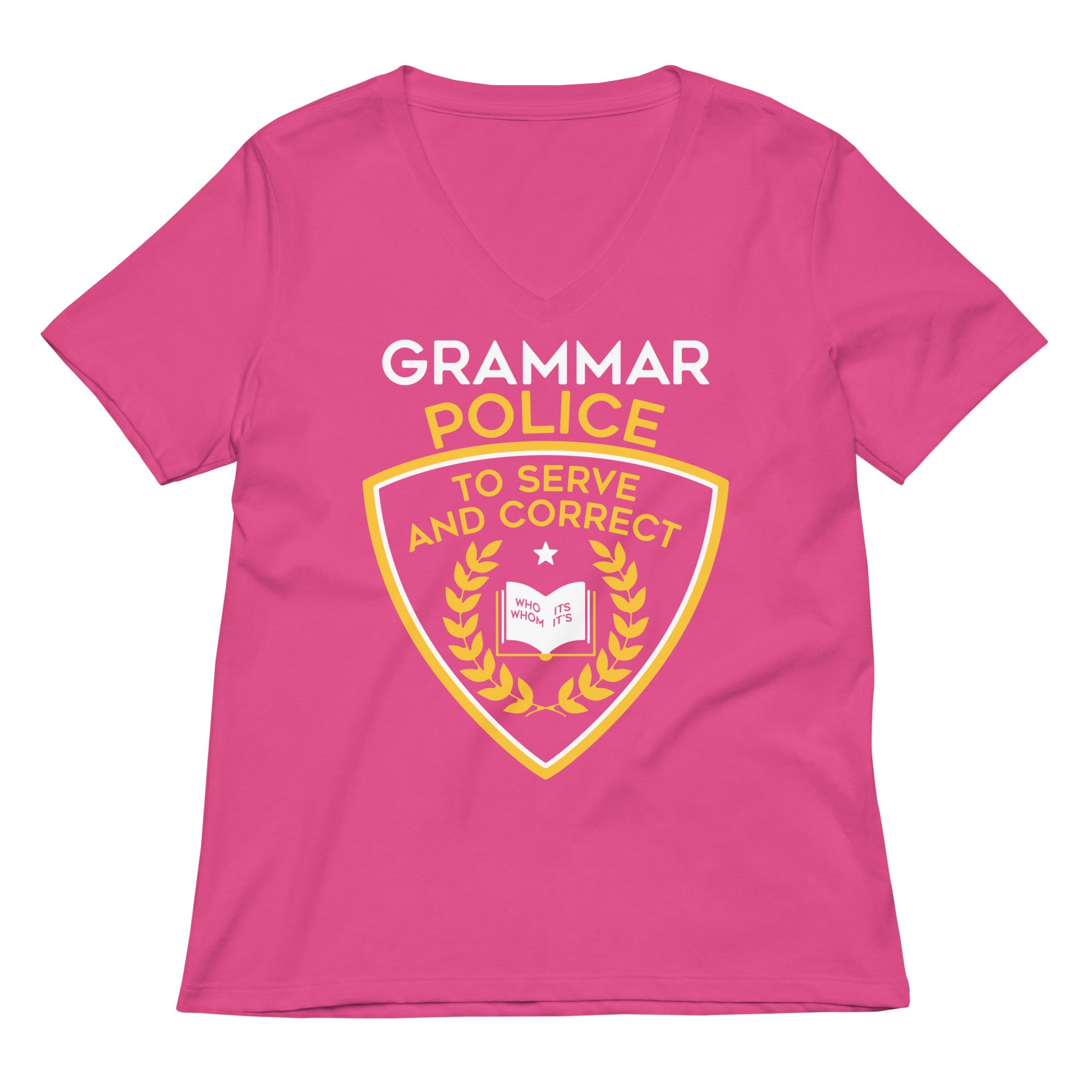 Grammar Police Women's V-Neck Tee