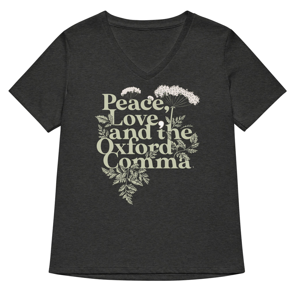 Peace, Love, And The Oxford Comma Women's V-Neck Tee