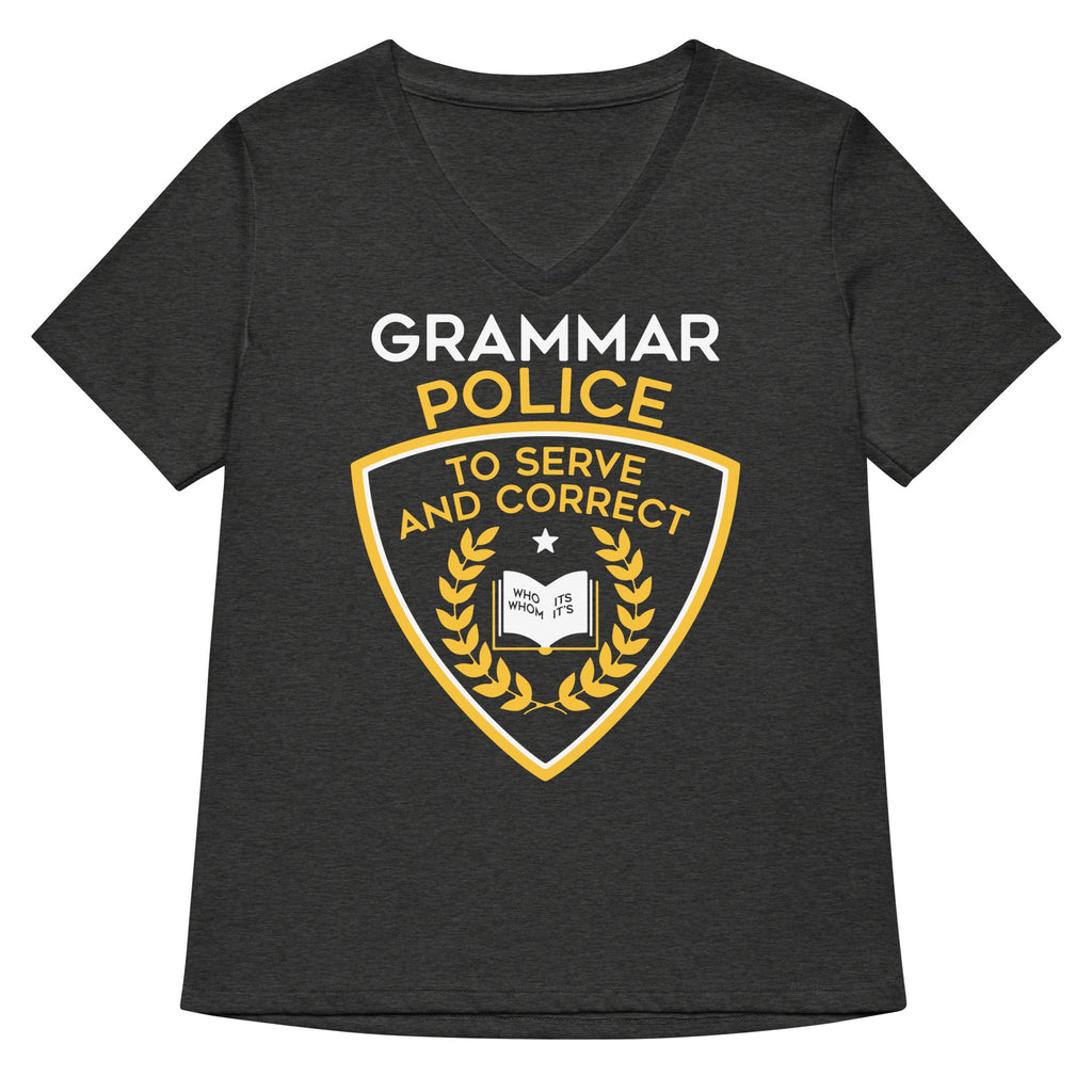 Grammar Police Women's V-Neck Tee
